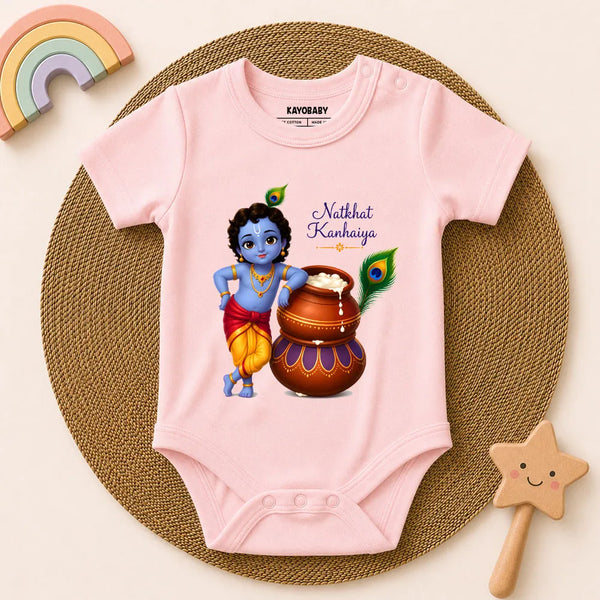 Natkhat Kanhaiya Baby Romper | Cute Krishna Baby Outfit