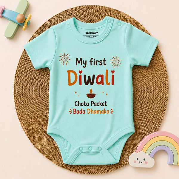 My First Diwali – Chota Packet Bada Dhamaka Baby Romper
