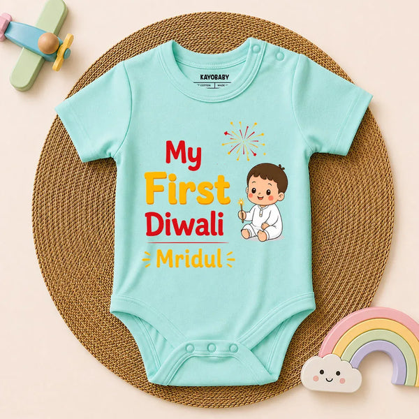 My First Diwali Personalized Baby Romper
