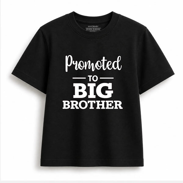 Promoted To Big Brother kids t-shirt black KayoBaby India