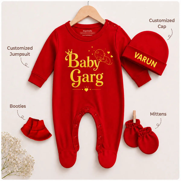 BabyGarg- Surname Personalized Full Sleeve Gift Set - Newborn