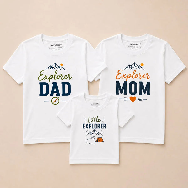 Explorer Dad, Explorer Mom & Little Explorer Matching Family T-Shirts