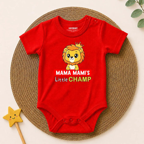 Mama Mami's Little Champ baby romper red KayoBaby India