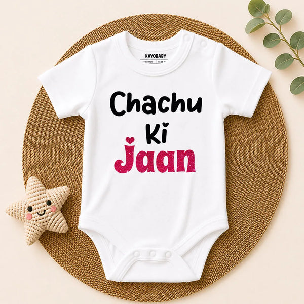 Chachu Ki Jaan baby romper white KayoBaby India