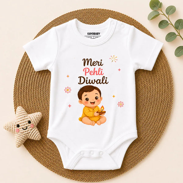Meri Pehli Diwali Baby Romper