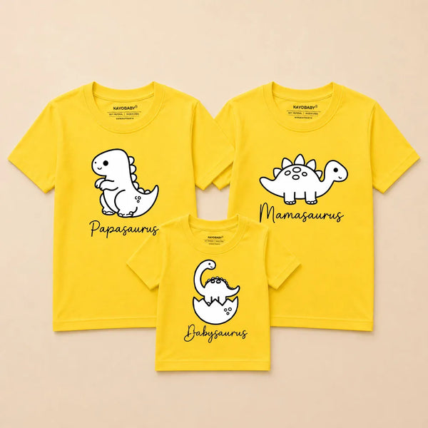 Our Little Dinosaurus Family Matching T-Shirt Combo Set (Pack of 3)