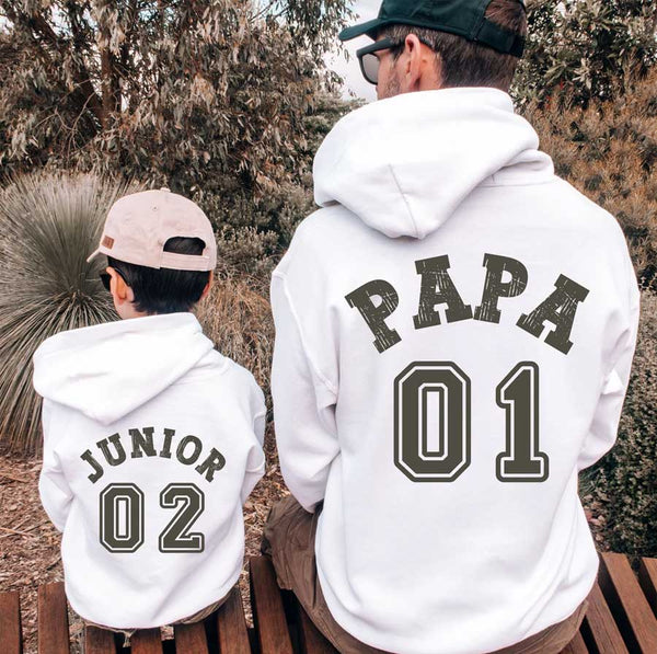 Papa and Junior matching hoodies combo KayoBaby India