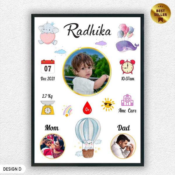 KayoBaby birth frame design D personalized baby gift