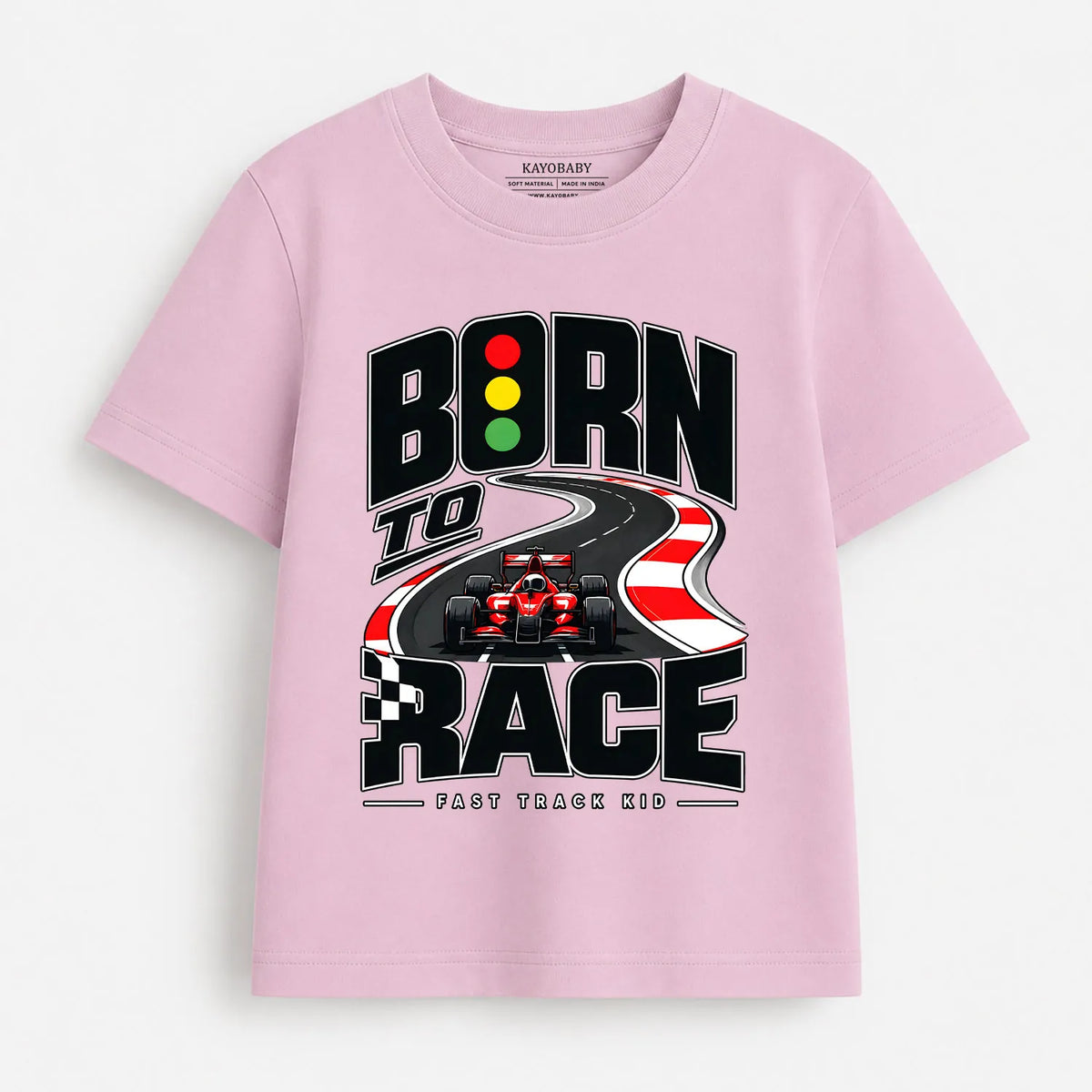 Born to Race Kids T-Shirt | Fast Track Racing Car Graphic Tee