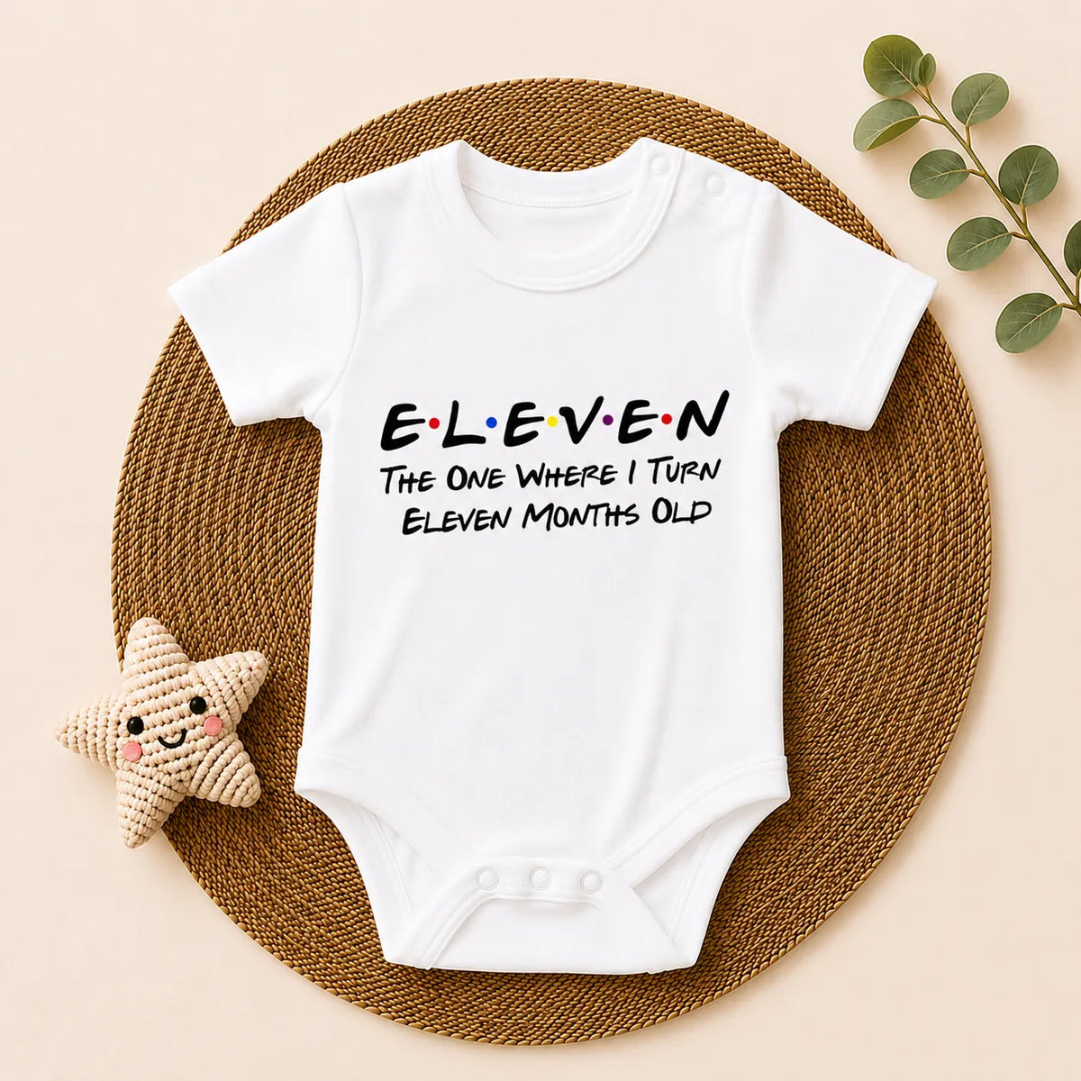 12-Piece Baby Milestone Romper Set(1 Months to 1 Year)