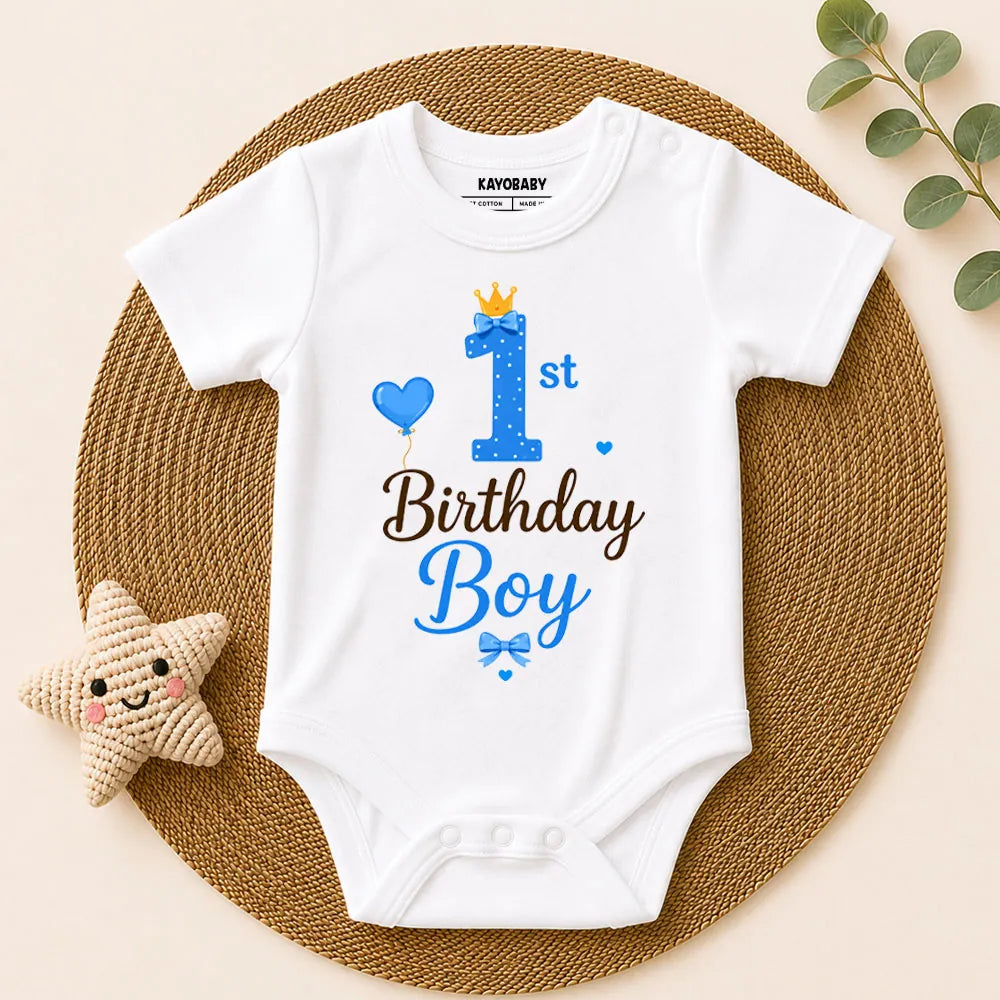 1st Birthday Boy Romper – First Birthday Celebration Outfit