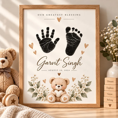 Personalised Baby Hand & Footprint Frame – Newborn Keepsake | KayoBaby
