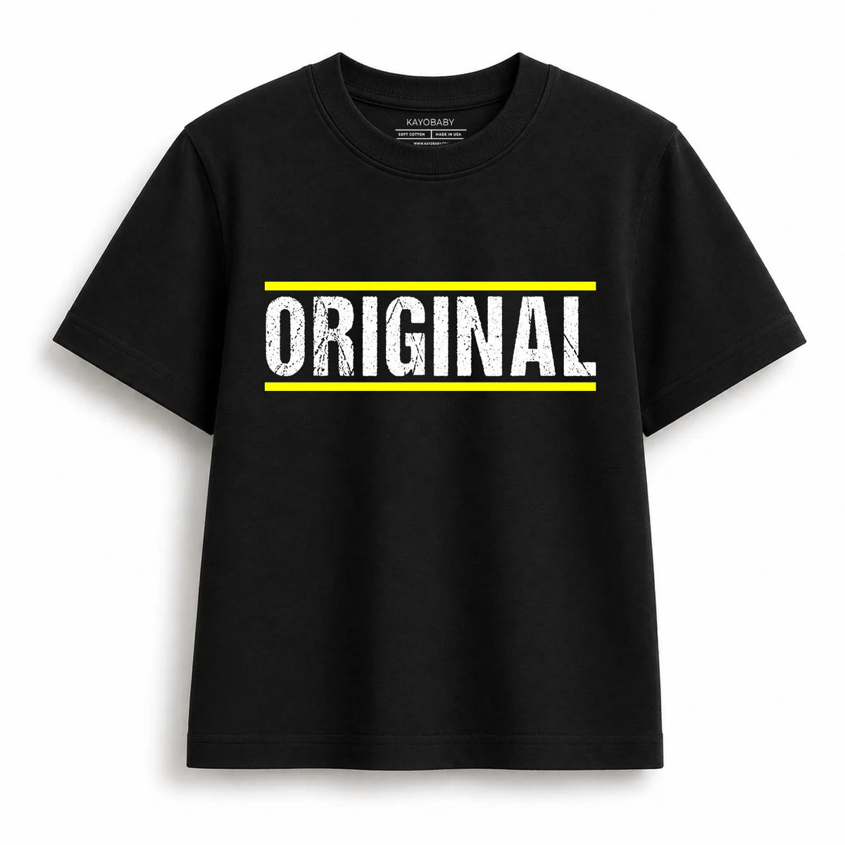 Original and Carbon Copy matching t-shirt set flat lay 1 KayoBaby