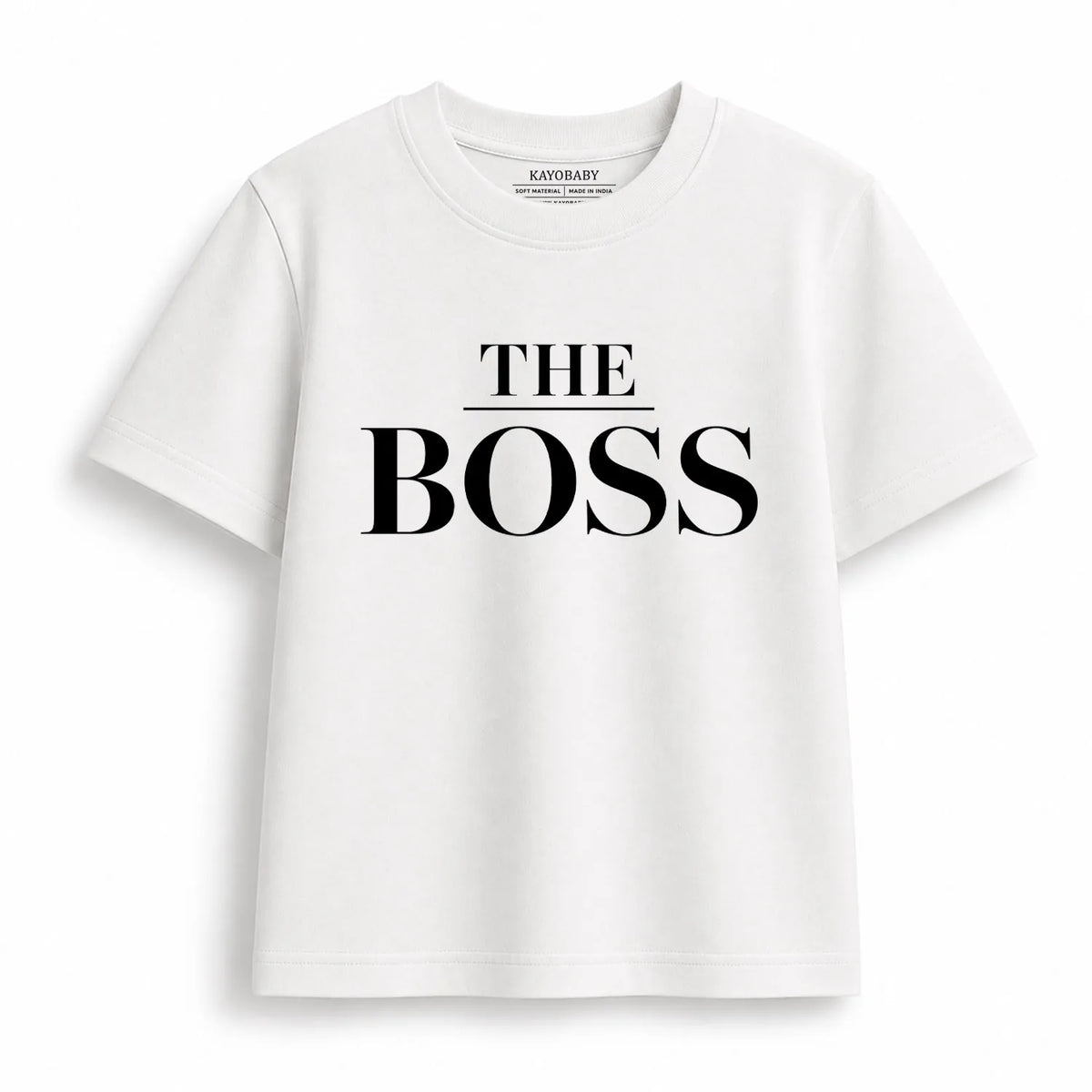 The Boss and The Real Boss matching t-shirt combo flat lay 1 KayoBaby