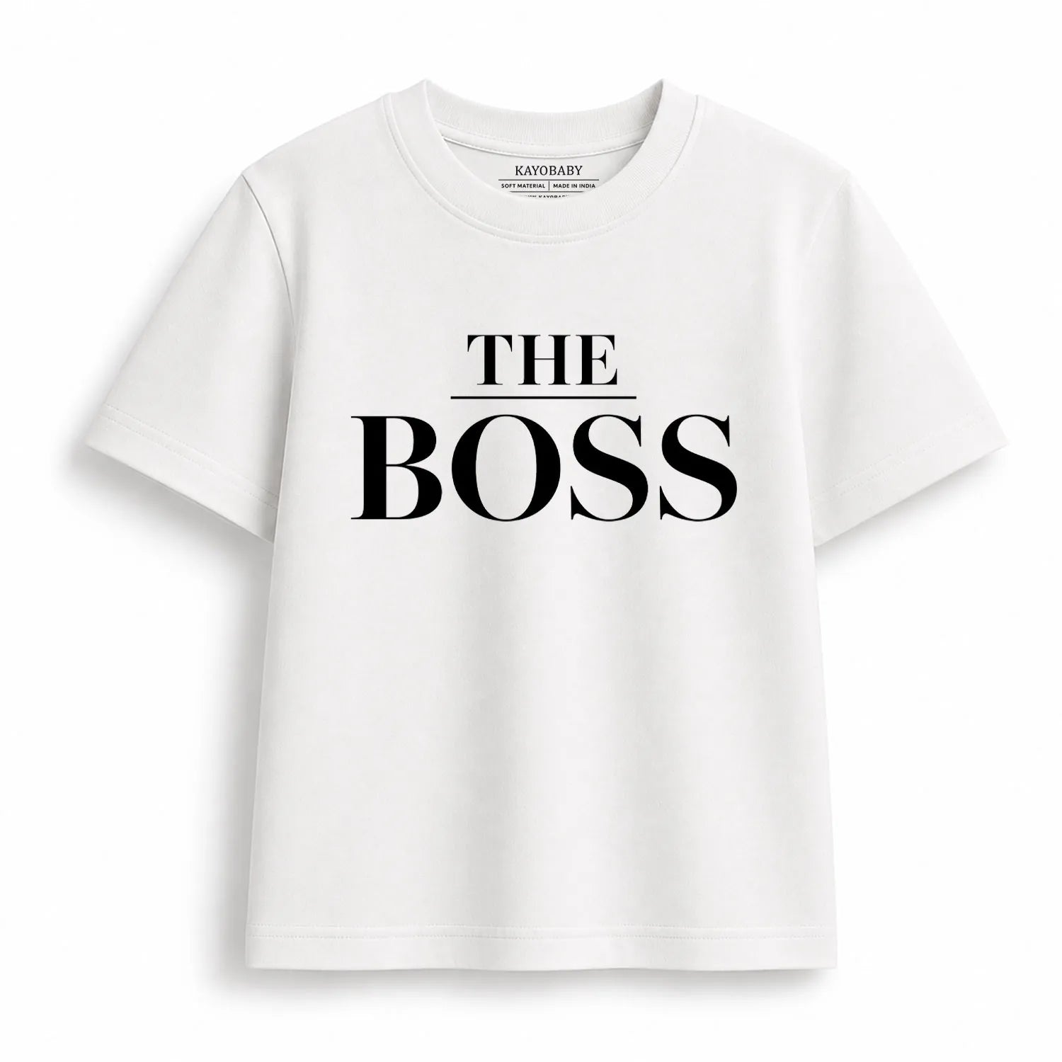 The Boss and The Real Boss matching t-shirt combo flat lay 1 KayoBaby