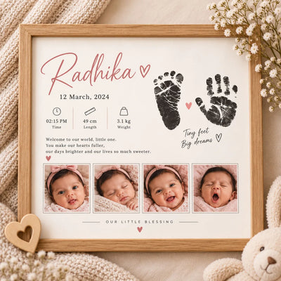 Personalised Baby Birth Details Frame – Newborn Keepsake | KayoBaby