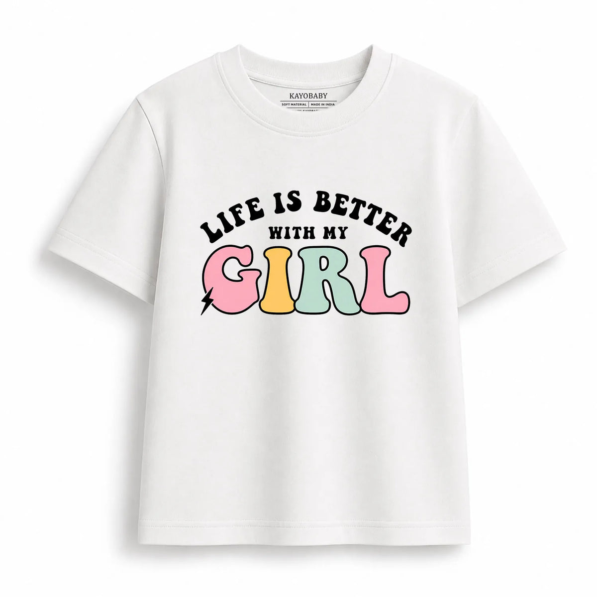 Life Is Better With My Girl matching t-shirt set flat lay 1 KayoBaby