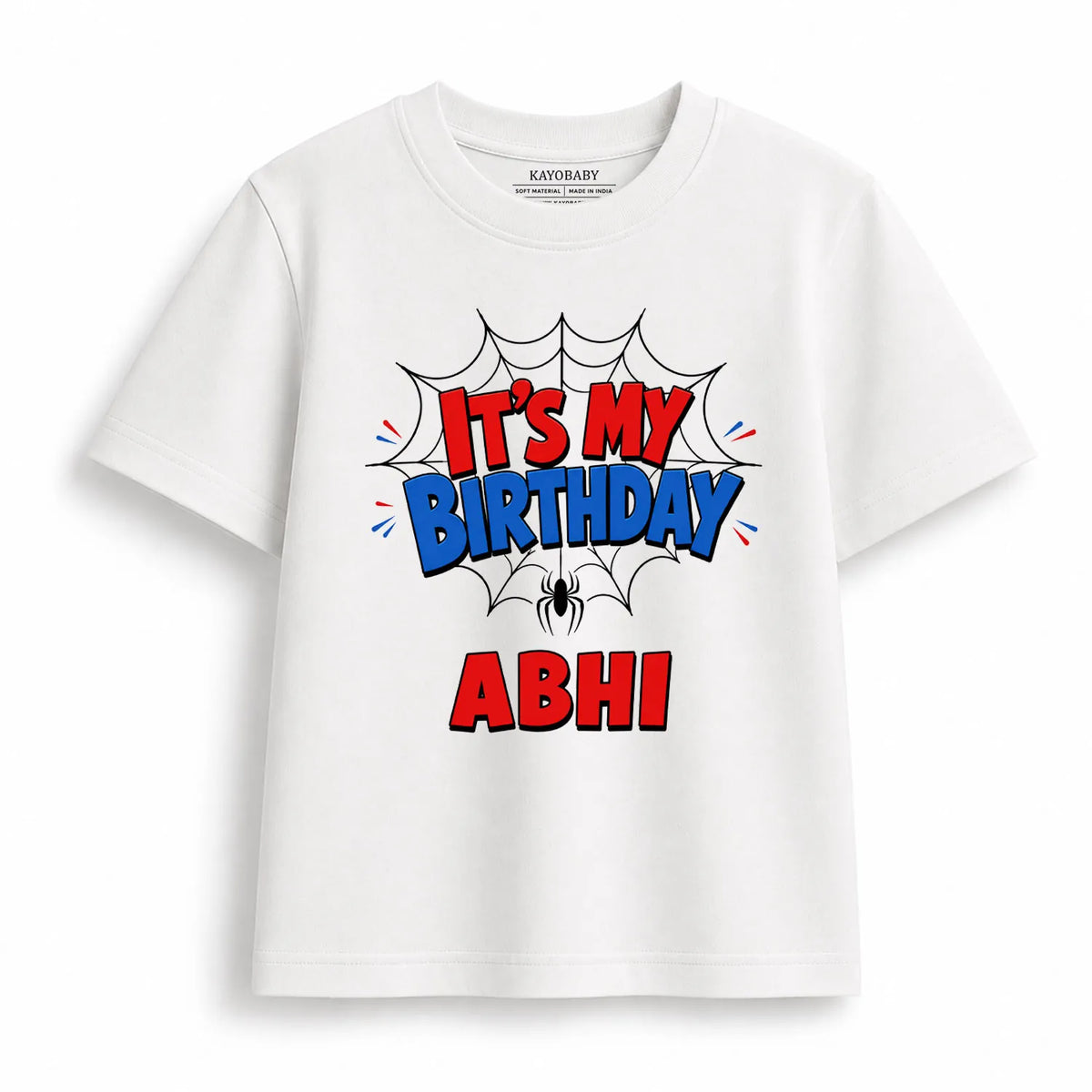 It's My Birthday Spider Theme Kids T-Shirt