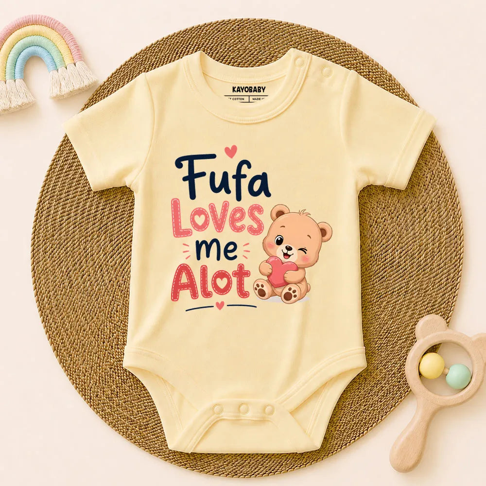 Fufa Loves Me A Lot Baby Romper | Cute Fufa & Baby Bond Outfit