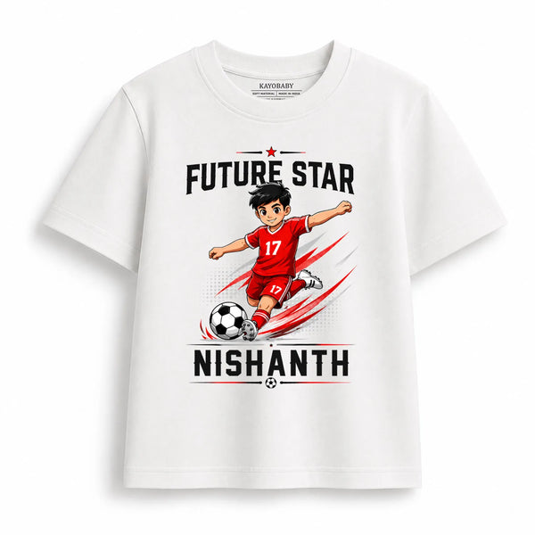 Personalized Future Star Football Kids T-Shirt