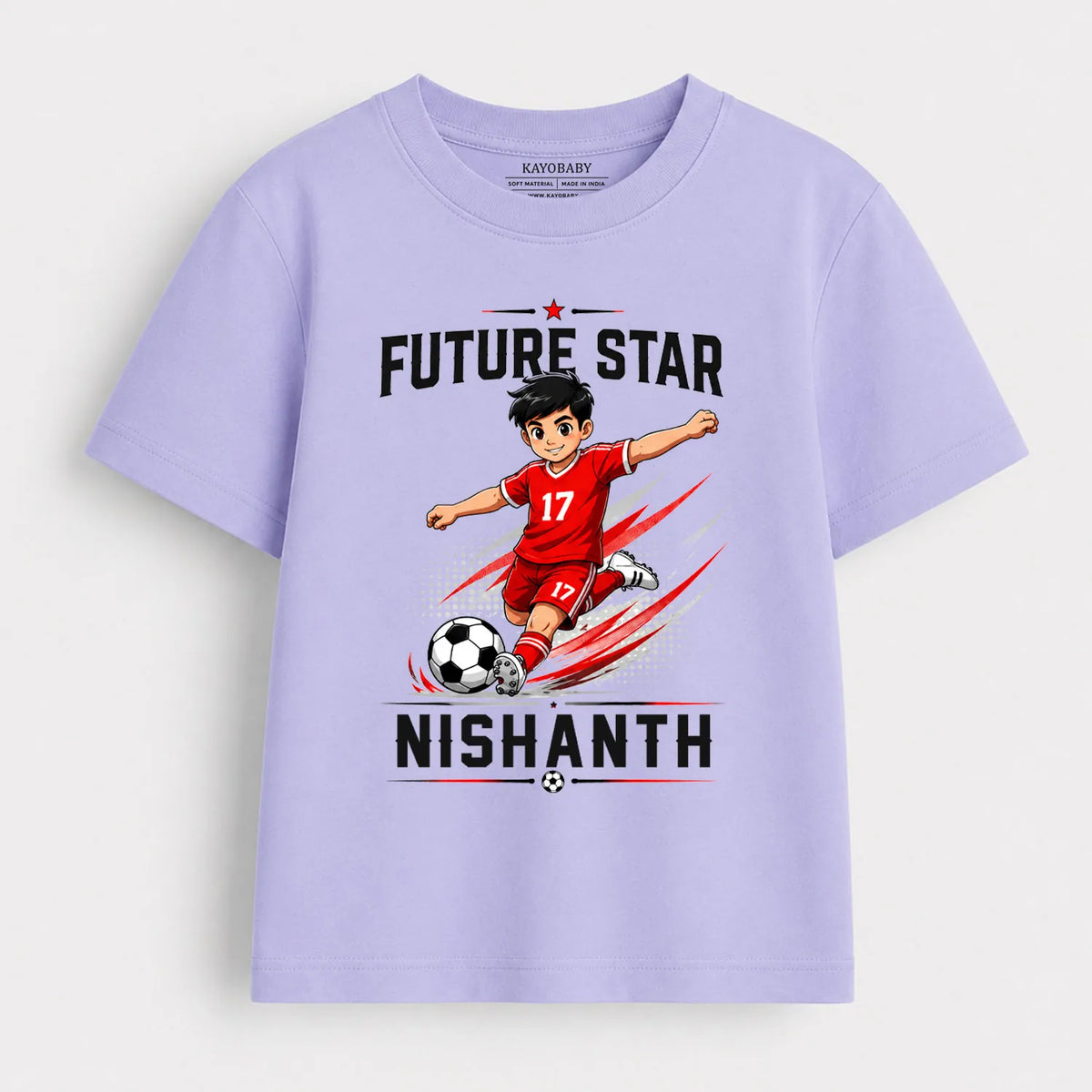Personalized Future Star Football Kids T-Shirt