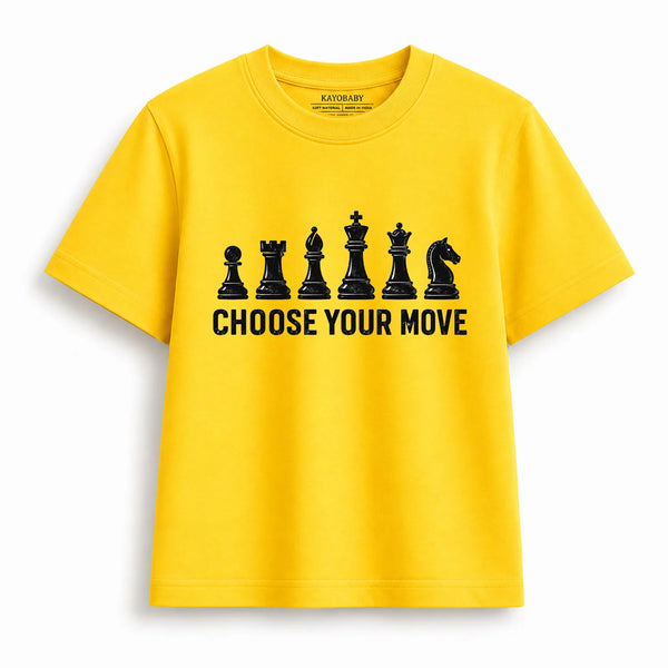 Choose Your Move Chess Kids T-Shirt | Chess Graphic Tee for Boys & Girls
