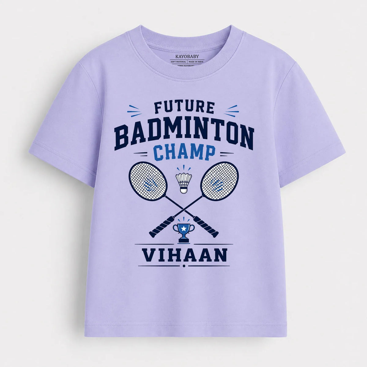 Future Badminton Champ Personalized Kids T-Shirt | Custom Name Sports Tee for Boys & Girls