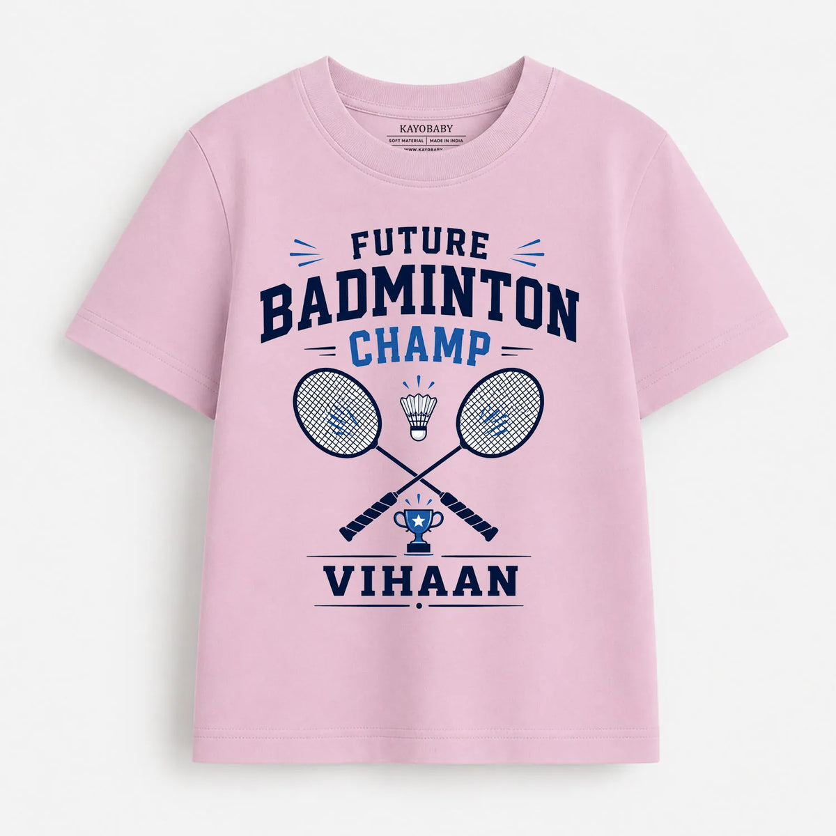 Future Badminton Champ Personalized Kids T-Shirt | Custom Name Sports Tee for Boys & Girls