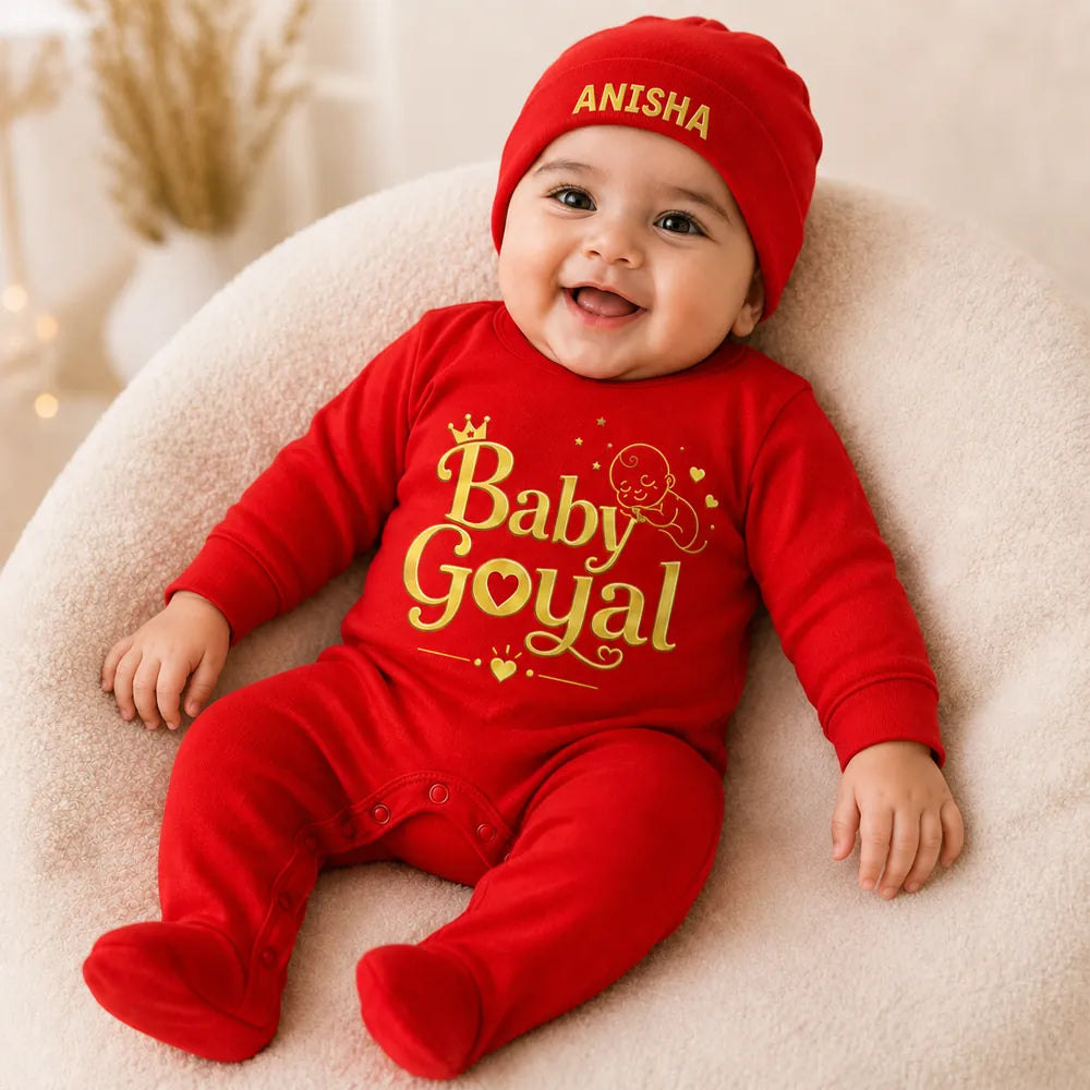 Baby Surname Personalized Full Sleeve Gift Set - Newborn