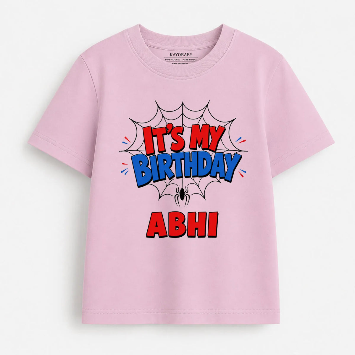 It's My Birthday Spider Theme Kids T-Shirt