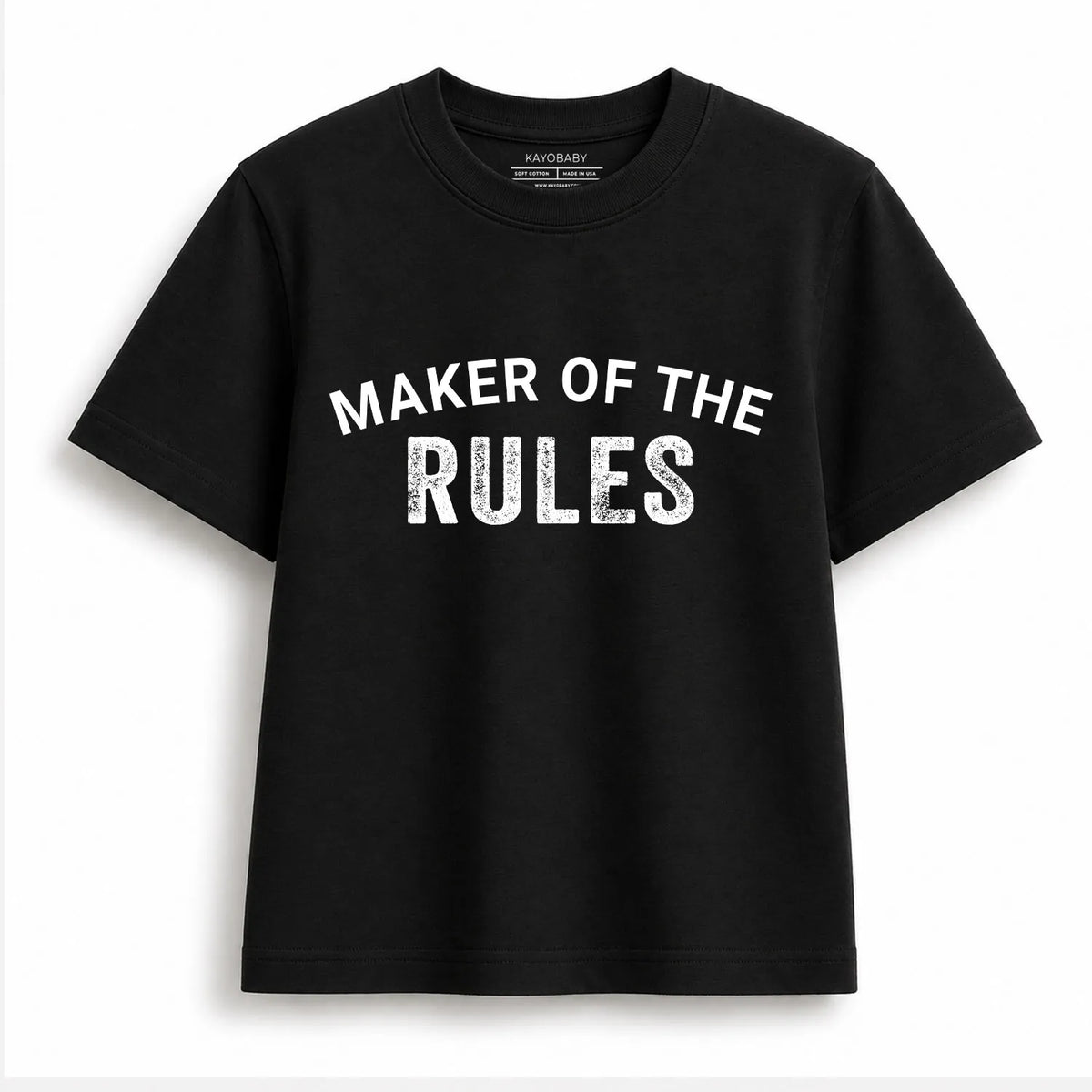 Maker of the Rules Breaker of the Rules matching t-shirt combo flat lay 2 KayoBaby