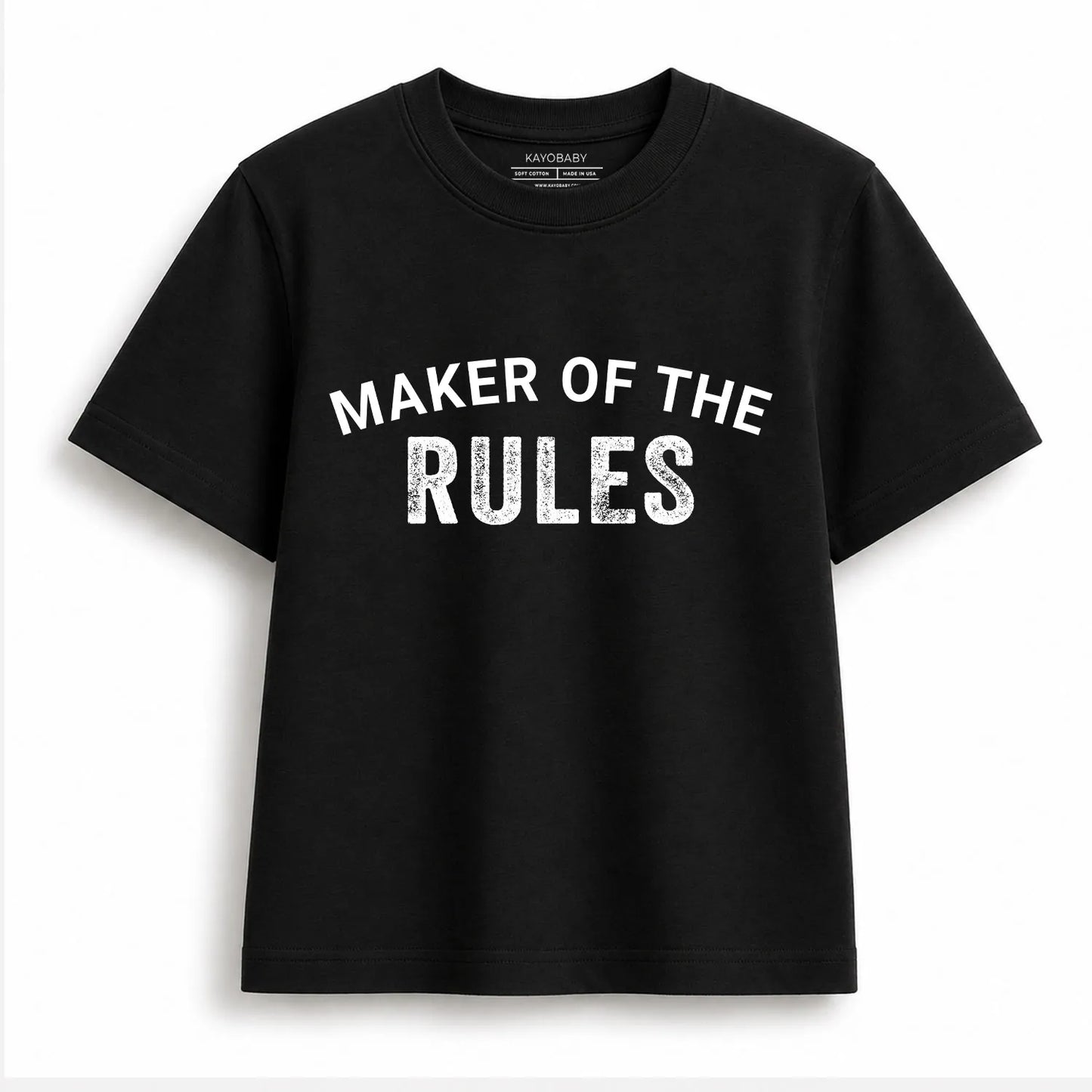 Maker of the Rules Breaker of the Rules matching t-shirt combo flat lay 2 KayoBaby