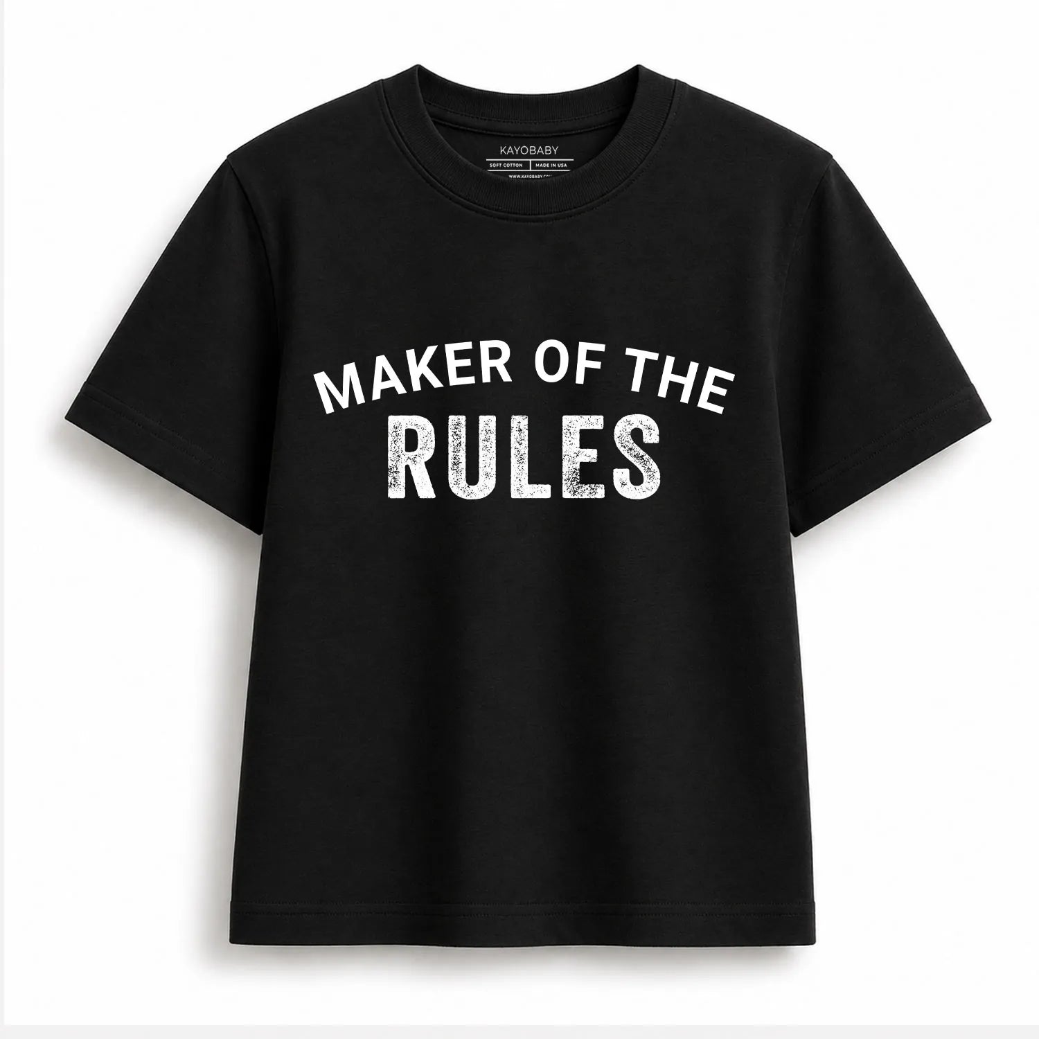 Maker of the Rules Breaker of the Rules matching t-shirt combo flat lay 2 KayoBaby