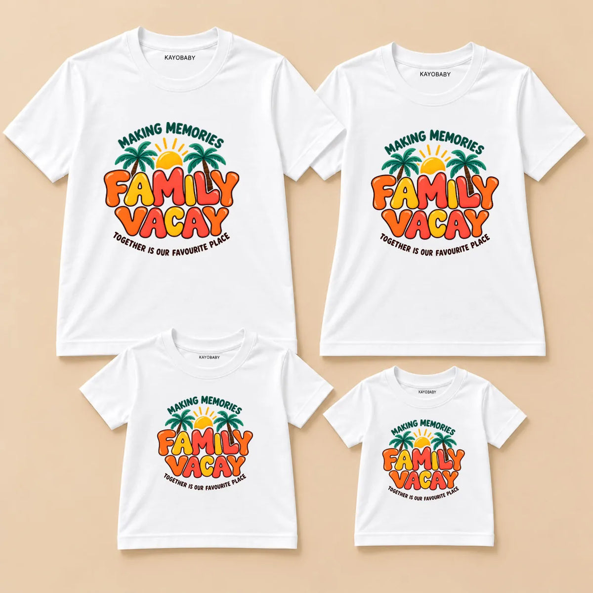 Family Vacay Matching T-Shirts – Tropical Summer Family Vacation Collection