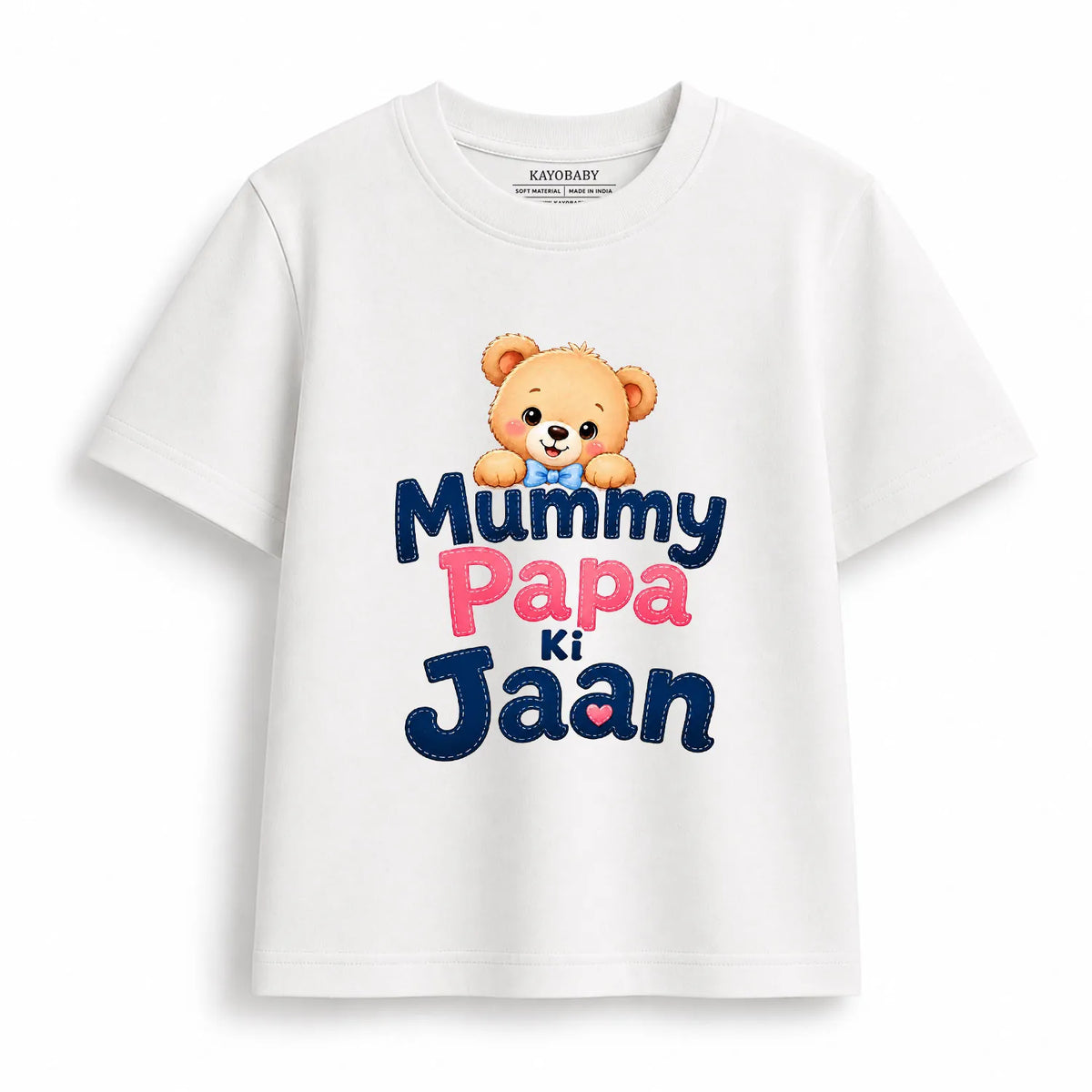 Kids Cotton T-Shirt Combo Pack of 4 | Giraffe, Chill Mode, Strong & Mummy Papa Jaan