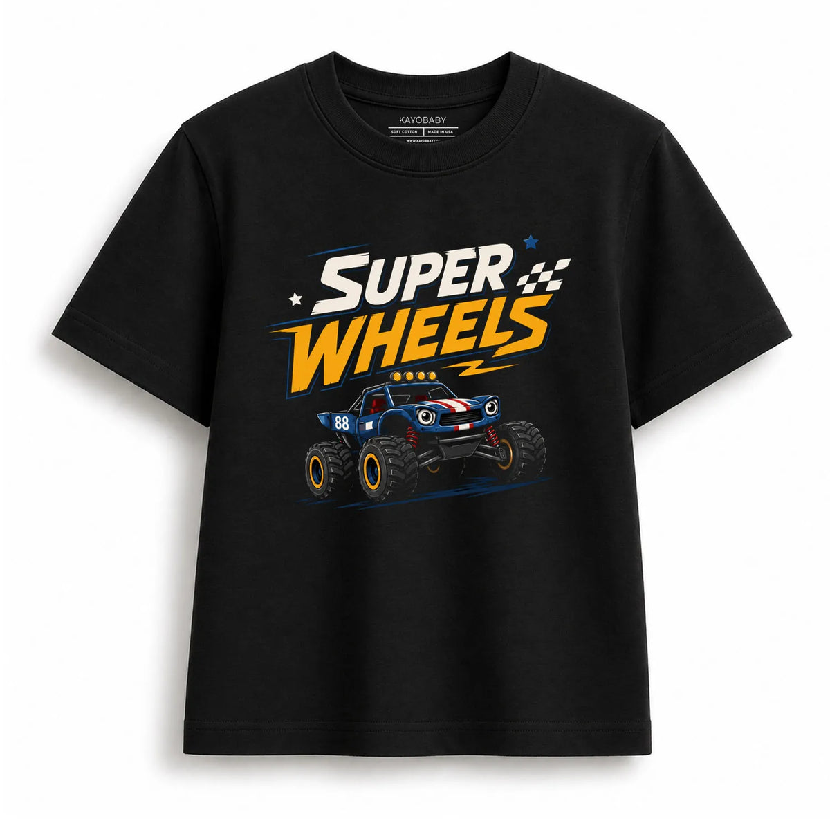 Super Wheels Monster Truck Kids T-Shirt