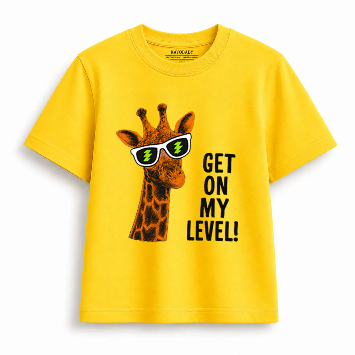 Kids Cotton T-Shirt Combo Pack of 4 | Giraffe, Chill Mode, Strong & Mummy Papa Jaan