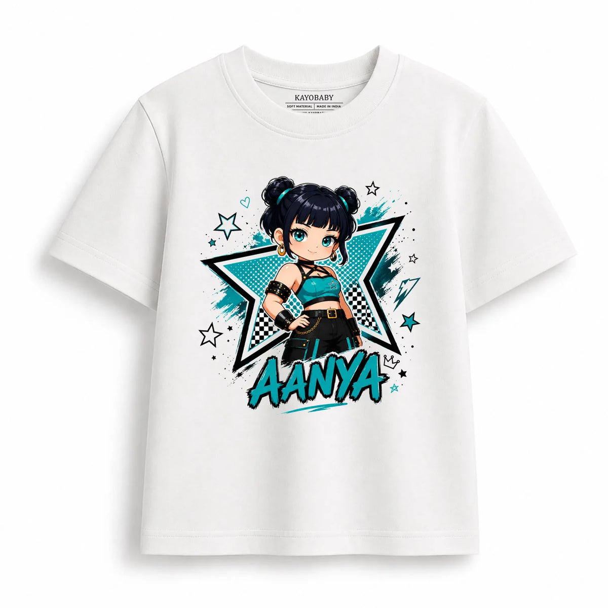 Personalized Anime Girl Kids T-Shirt