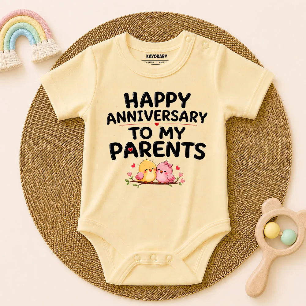 Happy Anniversary to My Parents Baby Romper | Cute Anniversary Gift