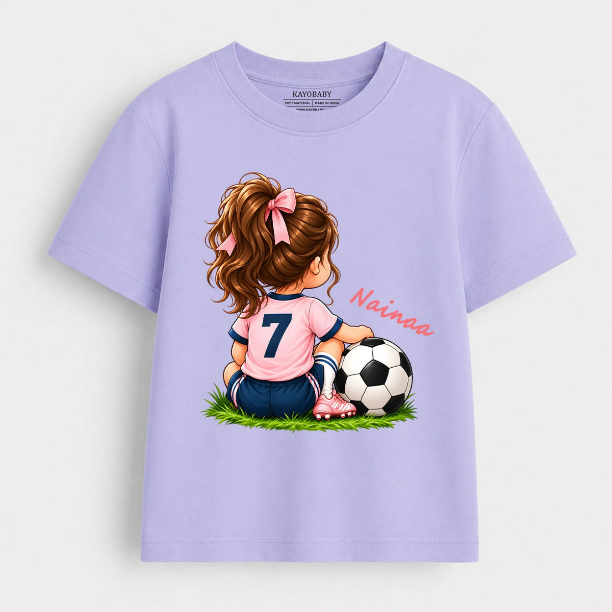 Personalized Little Football Star T-Shirt for Girls | Custom Name Tee