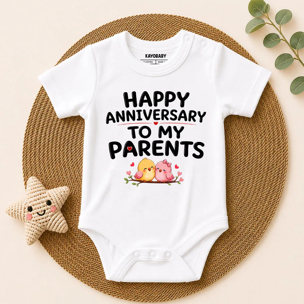 Happy Anniversary to My Parents Baby Romper | Cute Anniversary Gift