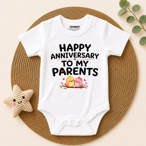 Happy Anniversary to My Parents Baby Romper | Cute Anniversary Gift