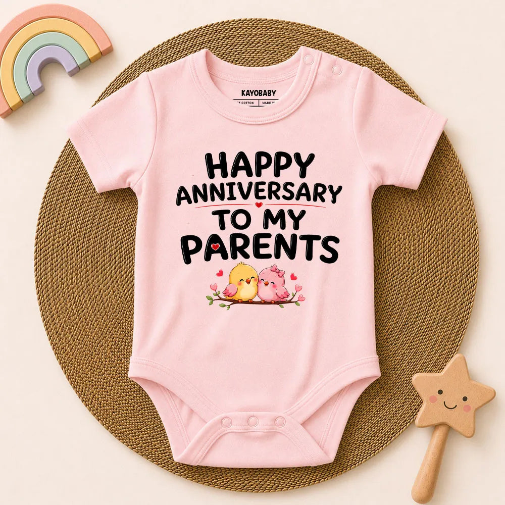Happy Anniversary to My Parents Baby Romper | Cute Anniversary Gift
