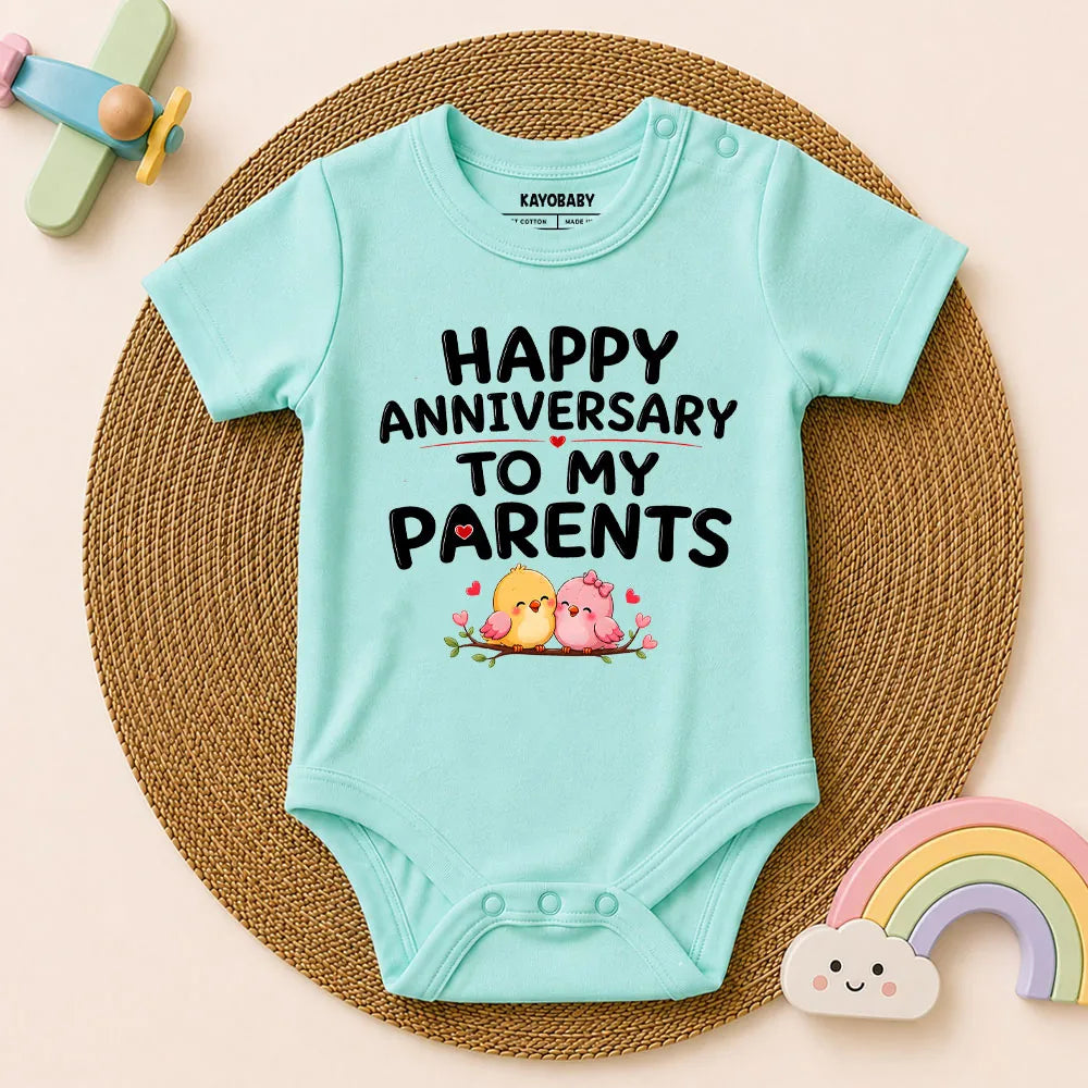 Happy Anniversary to My Parents Baby Romper | Cute Anniversary Gift