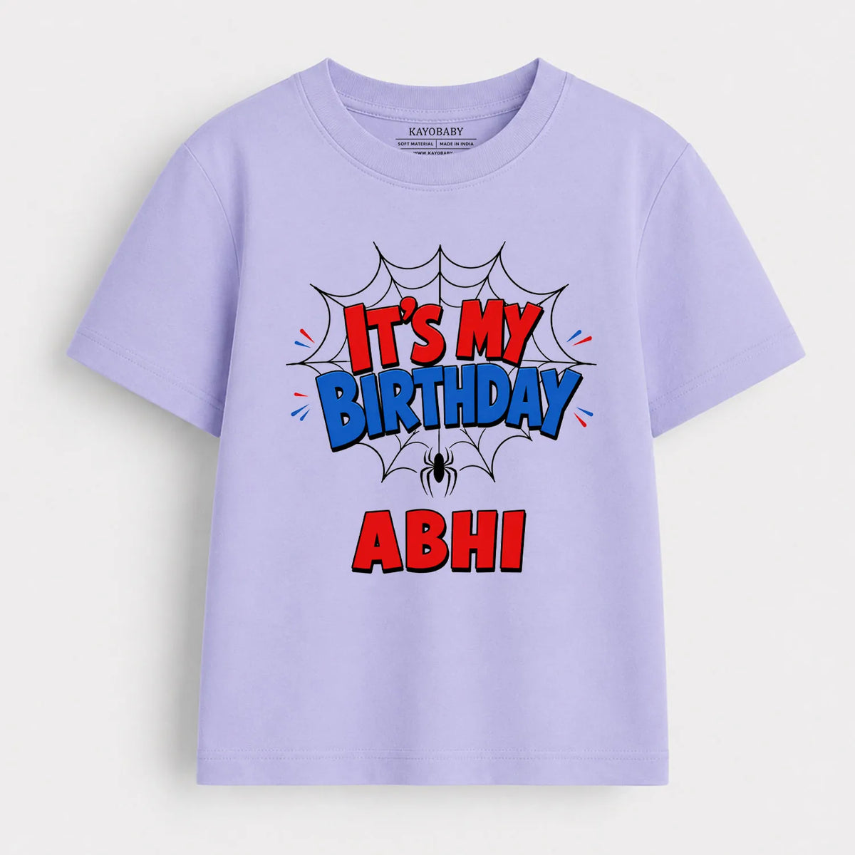 It's My Birthday Spider Theme Kids T-Shirt