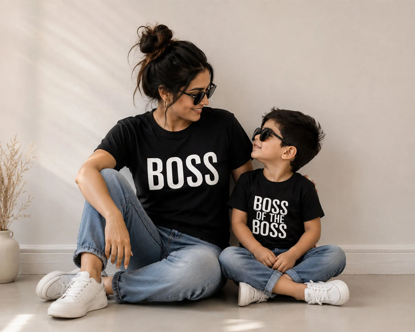 Boss & Boss of the Boss Matching Father and Baby T-Shirt Combo