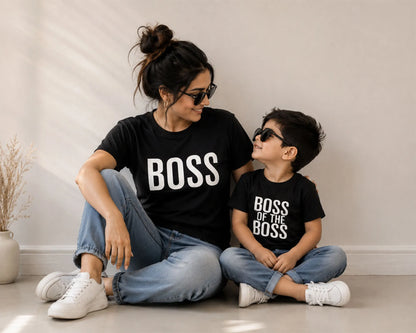 Boss & Boss of the Boss Matching Father and Baby T-Shirt Combo
