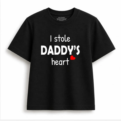 There's This Girl Who Stole My Heart & I Stole Daddy's Heart Matching T-Shirt Set
