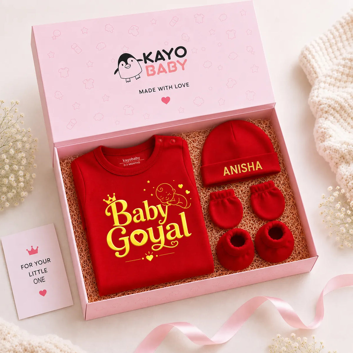 Baby Surname Personalized Full Sleeve Gift Set - Newborn