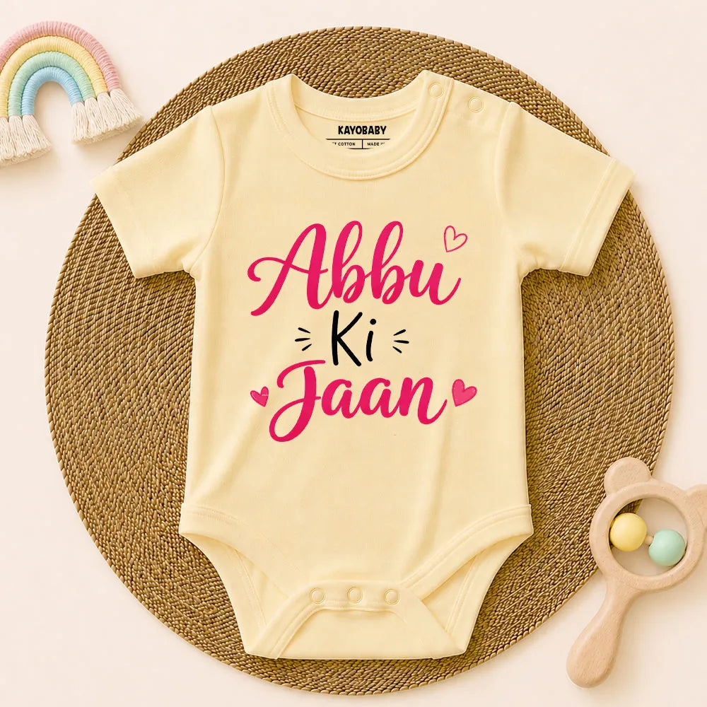 Abbu Ki Jaan Baby Romper | Cute Abbu & Baby Bond Outfit